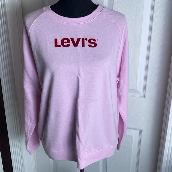Levi’s Women’s Pink Crewneck Sweatshirt sz XL - Picture 1 of 3
